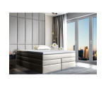 Boxspringbett 180x200 cm, Doppelbett mit 2 Matratzen, Hotelbett, ohne Kopfteil, LUXOR 1K