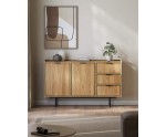 ELANO 2D3S Kommode 150 cm mit 3 Schubladen und 2 Türen, in natürlicher Holzfarbe Hickory natural