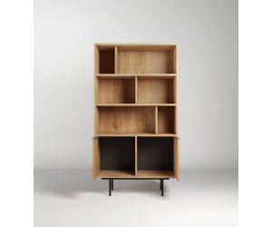 ELANO Regal Breite 90 cm, Bücherregal, Standregal in natürlicher Holzfarbe Hickory natural