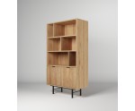 ELANO Regal Breite 90 cm, Bücherregal, Standregal in natürlicher Holzfarbe Hickory natural