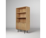 ELANO Regal Breite 90 cm, Bücherregal, Standregal in natürlicher Holzfarbe Hickory natural