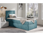 Boxspringbett 90x200 cm mit Bonell-Matratze, Einzelbett, Jugendbett mit Bettkasten, PRATO K25 Boxspringbett 90x200 cm mit Bonell-Matratze, Einzelbett, Jugendbett mit Bettkasten, PRATO K25