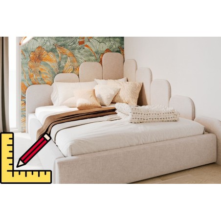 Maßgefertigtes Wandpaneel mit abgerundeten Kanten, Wandpolster, Wandkissen, Wandschutz SOHO 1