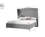 Polsterbett 180x200 für Schlafzimmer im Glamour-Stil, Ziersteppung CHESTERFIELD, Lattenrost mit Metallrahmen, ELIZABETH PREMIUM Polsterbett 180x200 für Schlafzimmer im Glamour-Stil, Ziersteppung CHESTERFIELD, Lattenrost mit Metallrahmen, ELIZABETH PREMIUM