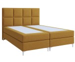 Boxspringbett 140x200 cm, Hotelbett mit hohem Kopfteil, verchromte Füße, Ehebett MEROO 4M Boxspringbett 140x200 cm, Hotelbett mit hohem Kopfteil, verchromte Füße, Ehebett MEROO 4M