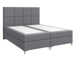 Boxspringbett 160x200 cm, Ehebett für Dachschräge, niedriges Kopfteil auf Wunsch, verchromte Füße, MEROO 4M Boxspringbett 160x200 cm, Ehebett für Dachschräge, niedriges Kopfteil auf Wunsch, verchromte Füße, MEROO 4M