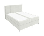 Boxspringbett 140x200 cm, Ehebett für Dachschräge, Hotelbett mit Bettkasten, verchromte Füße, MEROO 5M