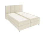 Boxspringbett 140x200 cm, Ehebett für Dachschräge, Hotelbett mit Bettkasten, verchromte Füße, MEROO 5M
