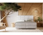 Boxspringbett 160x200 cm, Hotelbett mit Bettkasten, verchromte Füße, niedriges Kopfteil auf Wunsch, MEROO 5M Boxspringbett 160x200 cm, Hotelbett mit Bettkasten, verchromte Füße, niedriges Kopfteil auf Wunsch, MEROO 5M