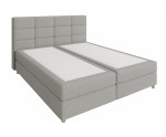 Boxspringbett 160x200 cm, Hotelbett mit Bettkasten, verchromte Füße, niedriges Kopfteil auf Wunsch, MEROO 5M