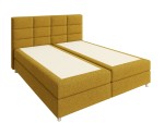 Boxspringbett 160x200 cm, Hotelbett mit Bettkasten, verchromte Füße, niedriges Kopfteil auf Wunsch, MEROO 5M