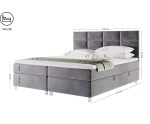 Boxspringbett 160x200 cm, Hotelbett mit Bettkasten, verchromte Füße, niedriges Kopfteil auf Wunsch, MEROO 5M Boxspringbett 160x200 cm, Hotelbett mit Bettkasten, verchromte Füße, niedriges Kopfteil auf Wunsch, MEROO 5M