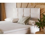 Boxspringbett 180x200 cm, Ehebett für Dachschräge, Hotelbett mit Bettkasten, verchromte Füße, MEROO 5M Boxspringbett 180x200 cm, Ehebett für Dachschräge, Hotelbett mit Bettkasten, verchromte Füße, MEROO 5M
