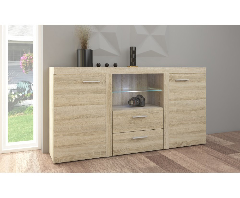 Zweitürige Kommode mit Schubladen, 3 Farbvarianten, ROMBO