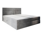 Boxspringbett 160x200 cm, Ehebett, Hotelbett, mit Kopfteil und Bettkasten, QUATTRO