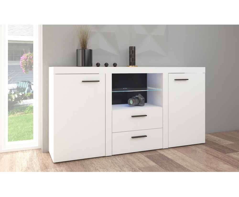 Zweitürige Kommode mit Schubladen, 3 Farbvarianten, ROMBO