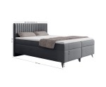 Kontinentalbett 160x200 cm, Ehebett, Hotelbett, vertikale Nähte am Kopfteil, ANTONINA 1M