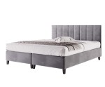 Doppelbett 160x200 cm, Bettgestell, Hotelbett, Kopfteil mit Rechteck-Steppung, BRISTOL 3H