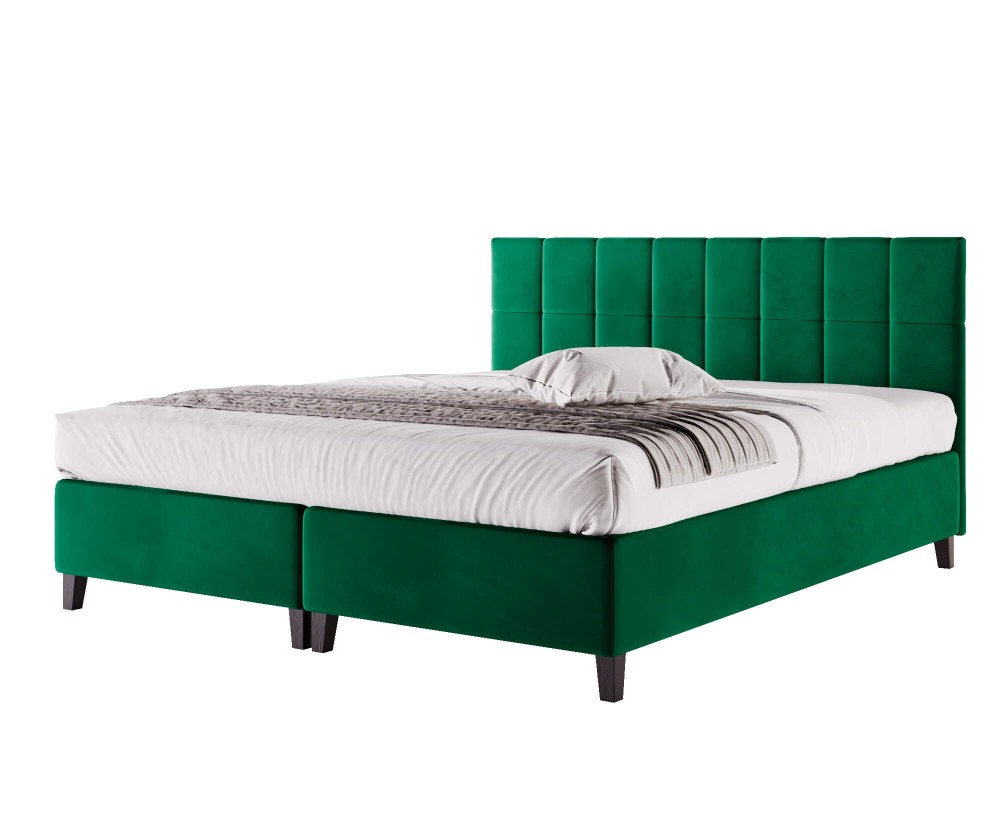 Doppelbett 160x200 cm, Bettgestell, Hotelbett, Kopfteil mit Rechteck-Steppung, BRISTOL 3H Doppelbett 160x200 cm, Bettgestell, Hotelbett, Kopfteil mit Rechteck-Steppung, BRISTOL 3H