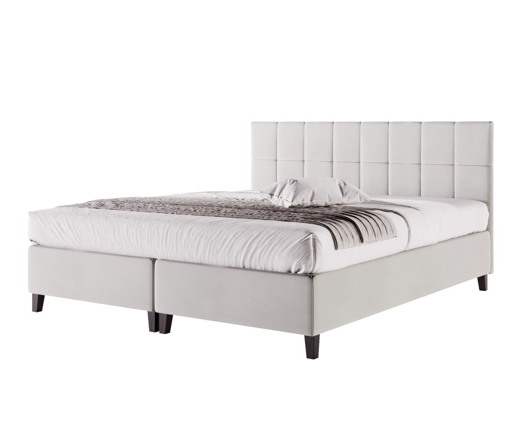 Doppelbett 160x200 cm, Bettgestell, Hotelbett, Kopfteil mit Rechteck-Steppung, BRISTOL 3H Doppelbett 160x200 cm, Bettgestell, Hotelbett, Kopfteil mit Rechteck-Steppung, BRISTOL 3H