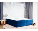 Boxspringbett 140x200 cm, Ehebett, Hotelbett, ohne Kopfteil für Dachschräge, LUXOR 1M