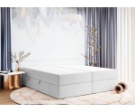 Boxspringbett 140x200 cm, Ehebett, Hotelbett, ohne Kopfteil für Dachschräge, LUXOR 1M