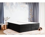 Boxspringbett 140x200 cm, Ehebett, Hotelbett, ohne Kopfteil für Dachschräge, LUXOR 1M