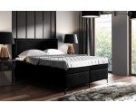Kontinentalbett 160x200 cm, Ehebett, Hotelbett, mit Kopfteil und Bettkasten, PRESTO 1M 