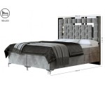 Luxusbett 180x200 cm, Ehebett, Hotelbett, hohes Kopfteil aus Polsterpaneelen, Zierleisten, BERLIN 1M Luxusbett 180x200 cm, Ehebett, Hotelbett, hohes Kopfteil aus Polsterpaneelen, Zierleisten, BERLIN 1M