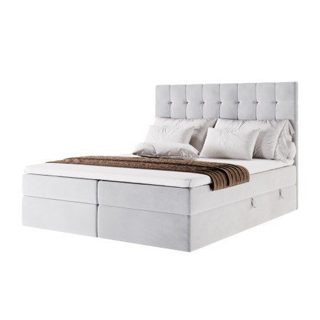 Boxspringbett 140x200 cm, Ehebett, Hotelbett mit Bettkasten, MAGNUS 2A