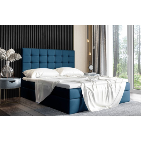 Kontinentalbett 160x200 cm, Ehebett für Dachschräge, Hotelbett mit Bettkasten, MAGNUS 2A