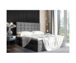 Kontinentalbett 160x200 cm, Ehebett für Dachschräge, Hotelbett mit Bettkasten, MAGNUS 2A