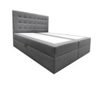 Stilvolles Doppelbett 180x200 cm, Ehebett mit Bettkasten, niedriges Kopfteil auf Wunsch, MAGNUS 2A