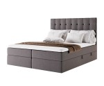 Stilvolles Doppelbett 180x200 cm, Ehebett mit Bettkasten, niedriges Kopfteil auf Wunsch, MAGNUS 2A