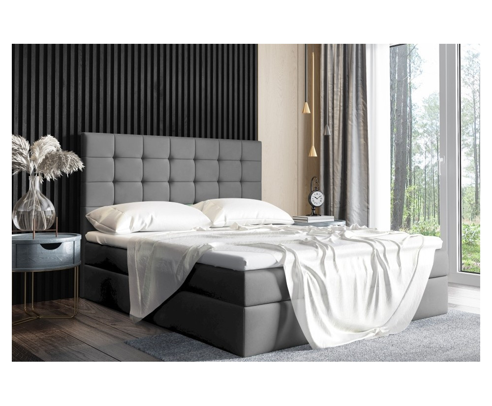 MAGNUS 2A Komfortables Bett 200x200 cm für Schlafzimmer, Ehebett, Hotelbett mit Bettkasten