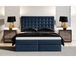 Boxspringbett 140x200 cm für Dachschräge mit Bettkasten und Hotelkomfort, Kontinentalbett MAGNUS 6A