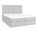 Modernes Boxspringbett 180x200 cm mit hohem Kopfteil, Ehebett, Hotelbett mit Bettkasten, MAGNUS 13A