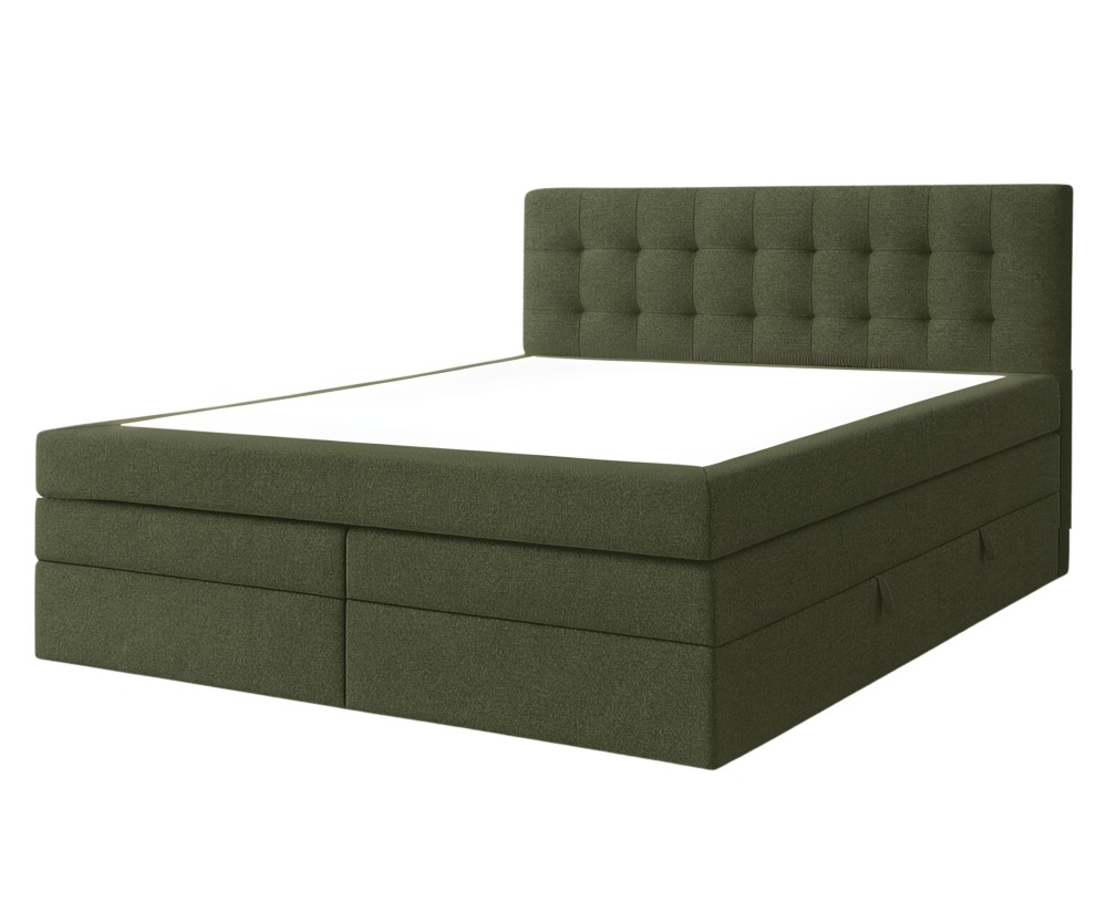 Boxspringbett 140x200 cm, Ehebett, Hotelbett, Kopfteil mit Knopfheftung, PARIS 4K Boxspringbett 140x200 cm, Ehebett, Hotelbett, Kopfteil mit Knopfheftung, PARIS 4K