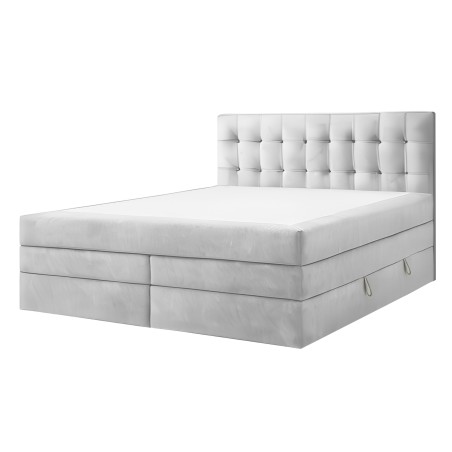 Boxspringbett 180x200 cm, Ehebett, Hotelbett, Kopfteil mit Knopfheftung, PARIS 4K