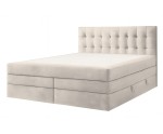 Boxspringbett 180x200 cm, Ehebett, Hotelbett, Kopfteil mit Knopfheftung, PARIS 4K Boxspringbett 180x200 cm, Ehebett, Hotelbett, Kopfteil mit Knopfheftung, PARIS 4K
