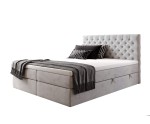 Kontinentalbett 160x200 cm, Ehebett, Hotelbett, Kopfteil Chesterfield, MAGNUS 15A