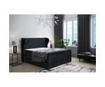 MAGNUS 14B DUO Kontinentalbett 160x200 cm im Glamour-Stil, Ehebett mit Bettkasten, Kopfteil Chesterfield