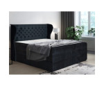 MAGNUS 14B DUO Kontinentalbett 160x200 cm im Glamour-Stil, Ehebett mit Bettkasten, Kopfteil Chesterfield