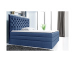 Elegantes Boxspringbett 200x200 cm mit hohem Kopfteil Chesterfield, 2 separate Bettkästen, MAGNUS 15B