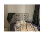 Elegantes Boxspringbett 200x200 cm mit hohem Kopfteil Chesterfield, 2 separate Bettkästen, MAGNUS 15B