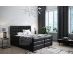 Komfortbett 180x200 cm, Boxspringbett mit Bettkasten, hohes Kopfteil gesteppt, MAGNUS 2B DUO