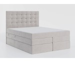 Boxspringbett 200x200 cm mit 2 Matratzen, 2 separate Bettkästen, niedriges Kopfteil auf Wunsch für Dachschräge, MAGNUS 2B DUO