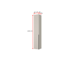 Modularer Schrank 240 cm hoch dreitürig, Mehrzweckschrank, Garderobenschrank, weiß, KABO Modularer Schrank 240 cm hoch dreitürig, Mehrzweckschrank, Garderobenschrank, weiß, KABO