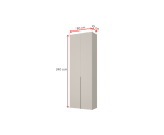 Modularer Schrank 240 cm hoch dreitürig, Mehrzweckschrank, Garderobenschrank, Kaschmir, KABO Modularer Schrank 240 cm hoch dreitürig, Mehrzweckschrank, Garderobenschrank, Kaschmir, KABO