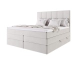 Boxspringbett 140x200 cm, Doppelbett für Dachschräge, Ehebett mit Bettkasten, MAGNUS 3B